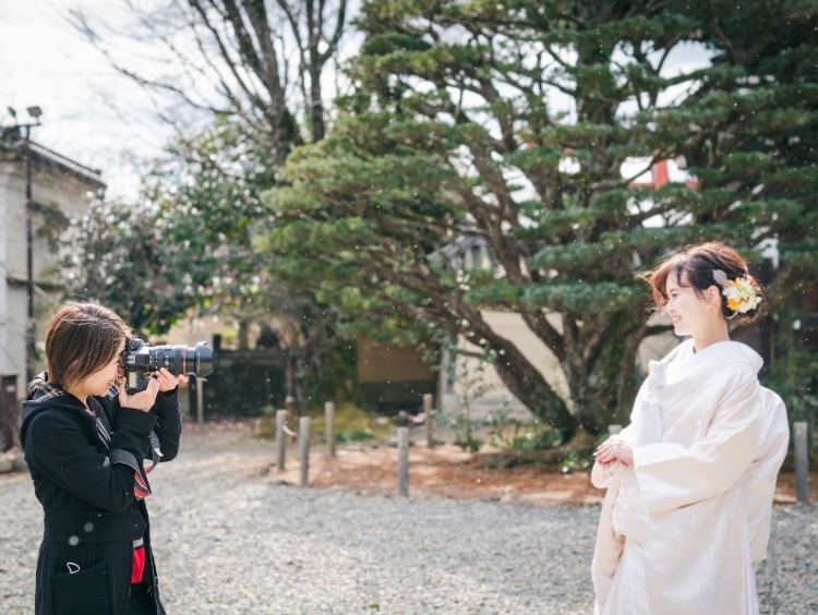 人物写真の撮影風景