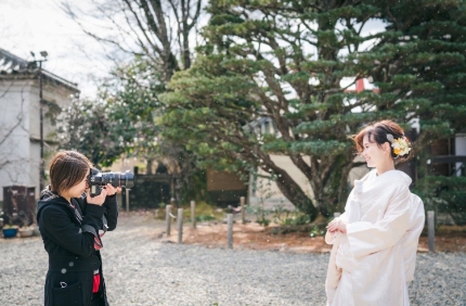 人物写真の撮影風景